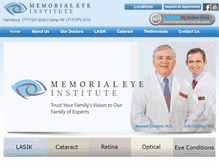 Tablet Screenshot of memorialeye.com